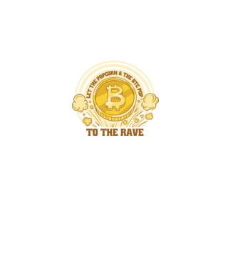 Bitcoin to the Rave model negru pe tricou