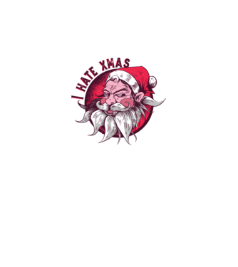I Hate Xmas model alb pe tricou