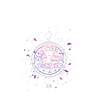Libra Zodiac model alb pe tricou