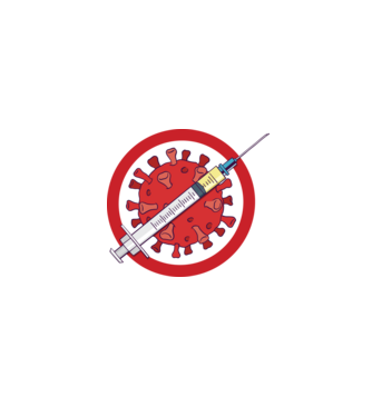 Vaccin virus (?) model alb pe tricou
