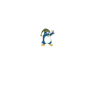 Pinguin DAB model negru pe tricou
