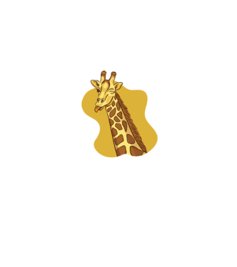 Girafă amuzantă model gri pe tricou