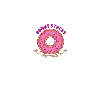 Donut Stress Gogoașă model alb pe tricou
