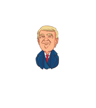 Donald Trump model negru pe tricou