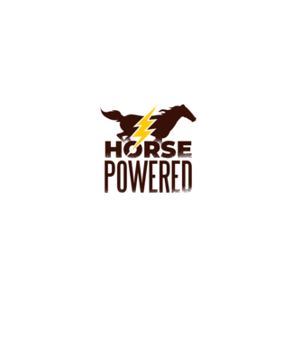 Horse Powered Cal-putere tricou călăreț model gri pe tricou