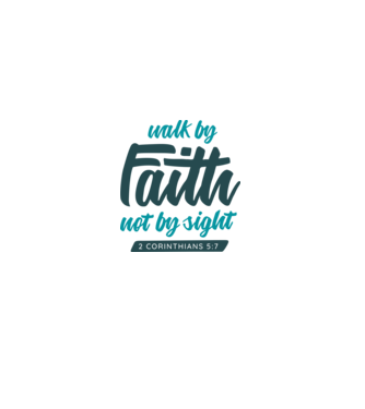 Walk by faith - Religie model alb pe tricou