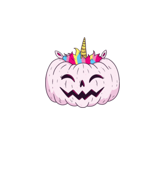 Unicorn Dovleac Halloween model turcoaz pe tricou