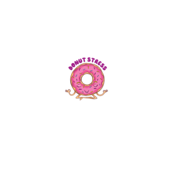 Donut Stress Gogoașă model roz deschis pe tricou