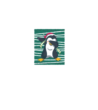 Pinguin DAB Crăciun model gri pe tricou