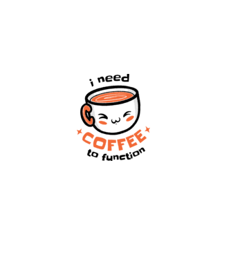 Am nevoie de cafea model alb pe tricou