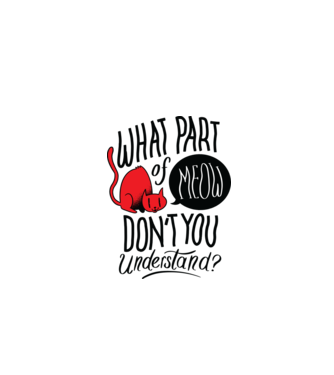 Ce parte din Meow nu înțelegi model alb pe tricou