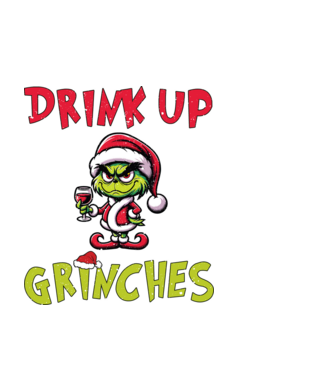 Drink up Grinches model negru pe tricou