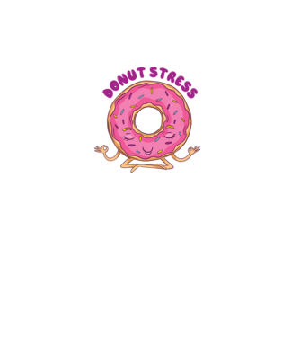 Donut Stress Gogoașă model alb pe tricou