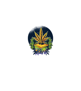Marijuana Kush model negru pe tricou