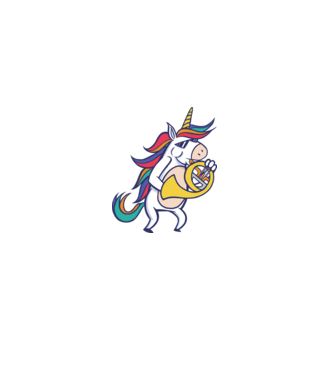 Unicorn Corn model gri pe tricou