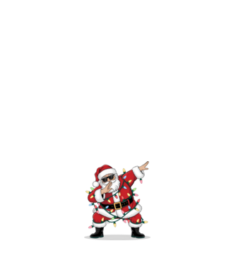 Santa Dab model negru pe tricou