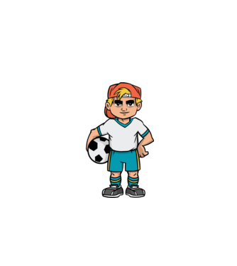Băiat Fotbalist model albastru închis pe tricou