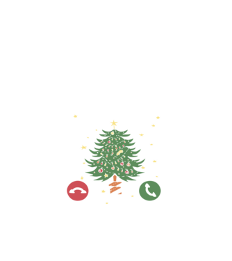 Christmas is calling model negru pe tricou