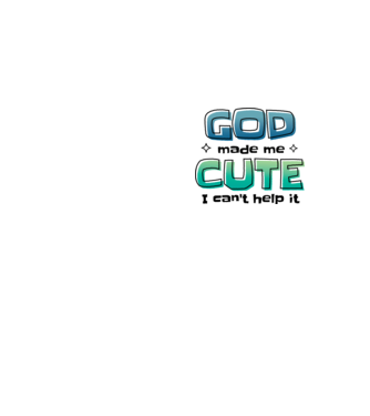 God made me cute model galben neon pe tricou