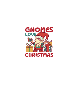 Gnomes LOVE Christmas model roz deschis pe tricou