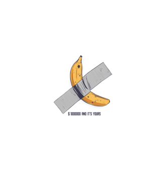 Ultima banană model alb pe tricou