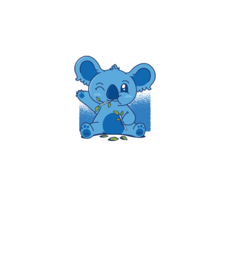 Koala drăguț model alb pe tricou