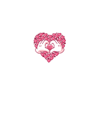 'Inimi îndrăgostite pentru Valentine''s Day' model albastru închis pe tricou