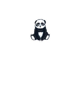 Panda drăguț model alb pe tricou