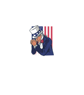 Uncle Sam se roagă model turcoaz pe tricou