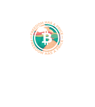 Libertatea are preț Bitcoin model turcoaz pe tricou