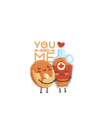 'You and Me tricou cuplu pentru Valentine''s Day' model negru pe tricou