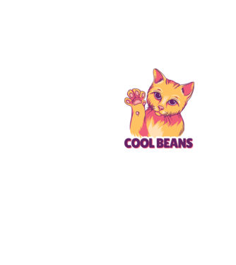 Cool Beans - talpă pisică model galben neon pe tricou