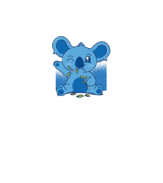 Koala drăguț model alb pe tricou