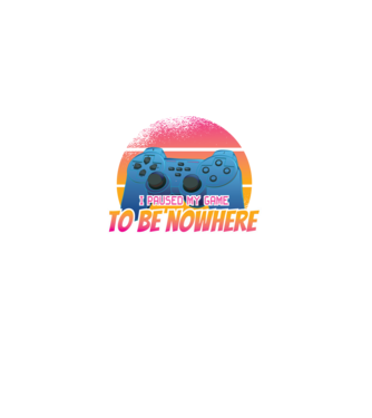 I paused my game to be nowhere model negru pe tricou
