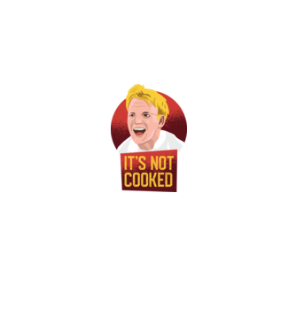 'It''s not Cooked - tricou amuzant' model gri pe tricou