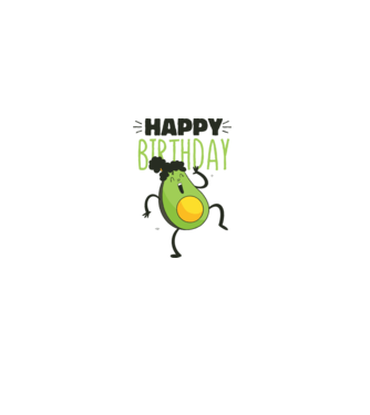 Avocado La mulți ani model gri pe tricou