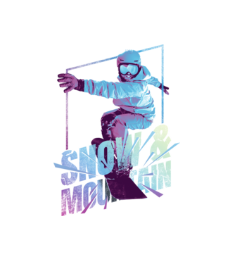 All I need is Snowboard model alb pe tricou