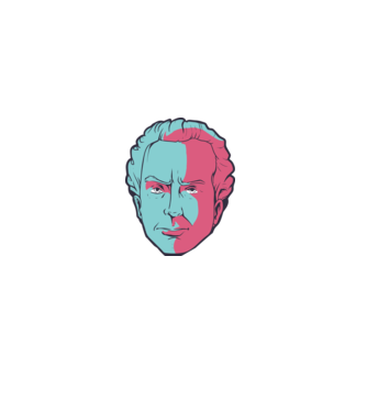 Immanuel Kant model albastru închis pe tricou