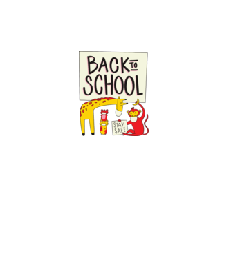 Back To School Animale model roz pe tricou