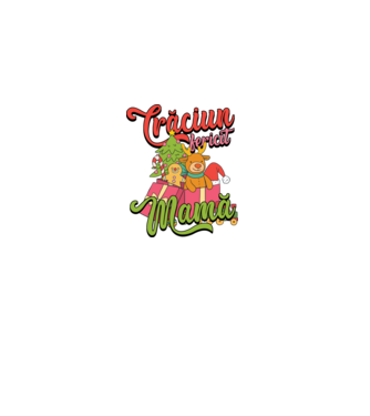 CRĂCIUN FERICIT MAMĂ model negru pe tricou