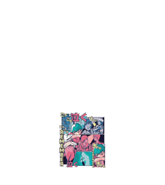 Anime Vaporwave benzi desenate model negru pe tricou