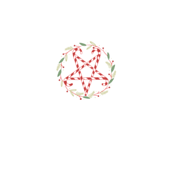 Pentagrama de Crăciun model negru pe tricou