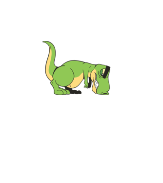 T-rex Push-up model turcoaz pe tricou