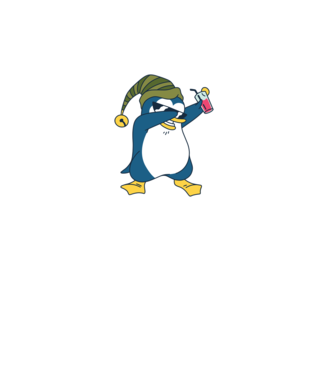 Pinguin DAB model turcoaz pe tricou