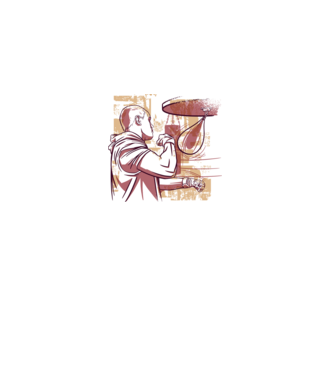Pugilist model alb pe tricou