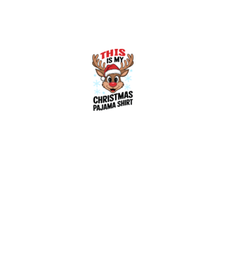 Christmas Pajama Reindeer Alb model alb pe tricou