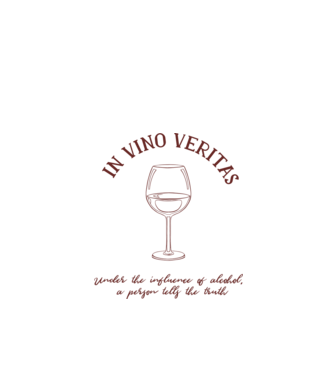 In Vino Veritas - Adevărul este în vin model alb pe tricou