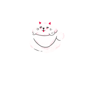 Tricou cafea cu pisică drăguță model roz neon pe tricou