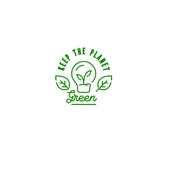 Keep The Planet Green - Ziua Pământului model alb pe tricou