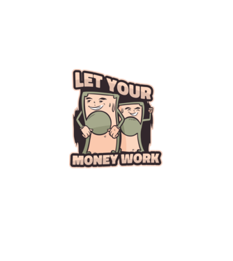 Let your money work model roșu pe tricou